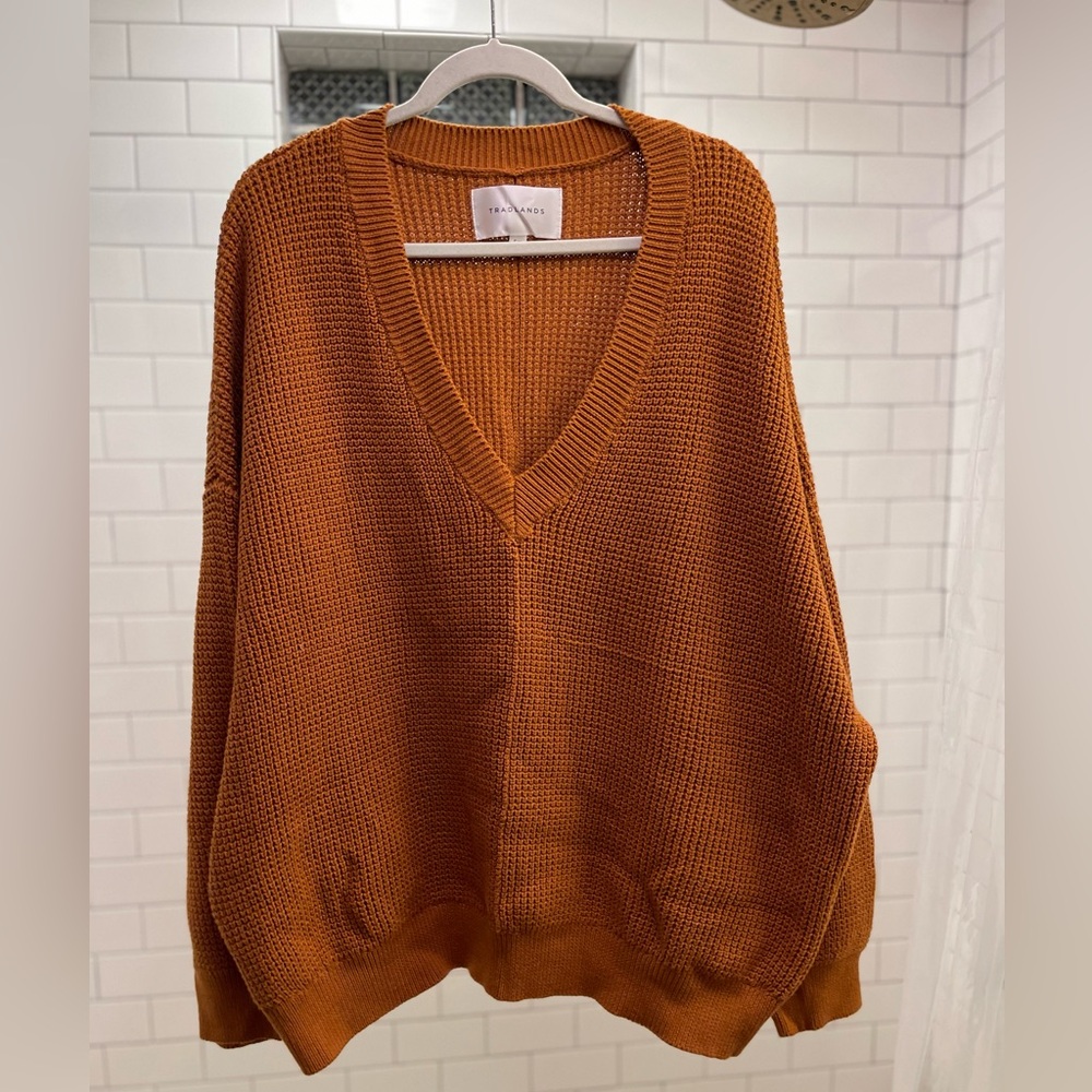 Tradlands Canyon V Neck Cotton Sweater 5x